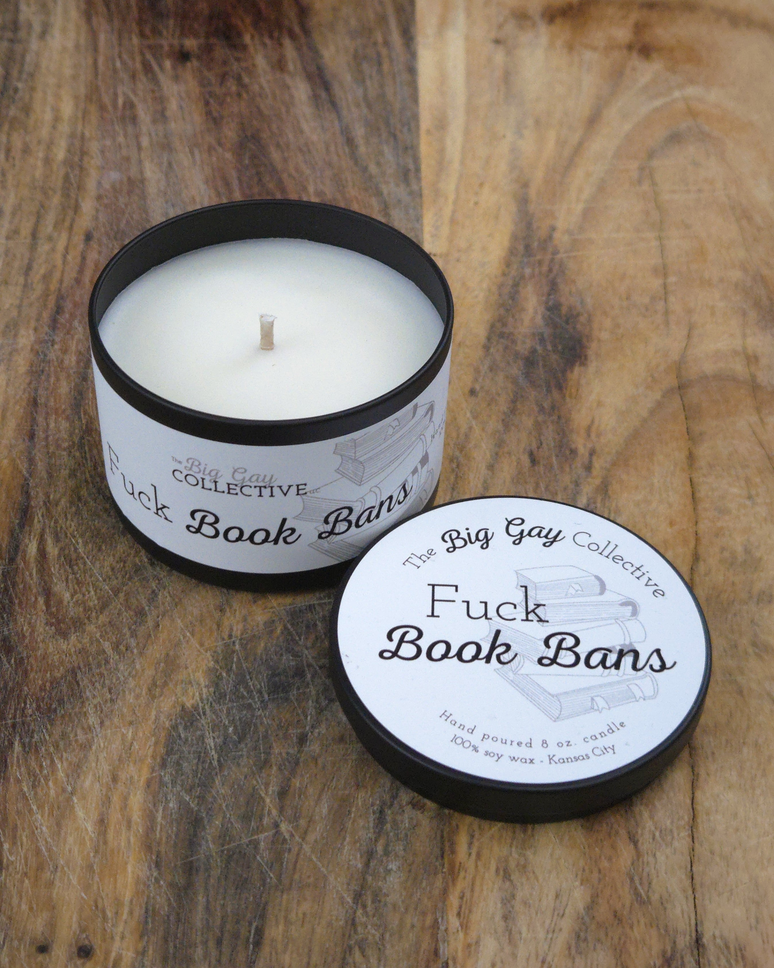 Fuck Book Bans Giving Candle