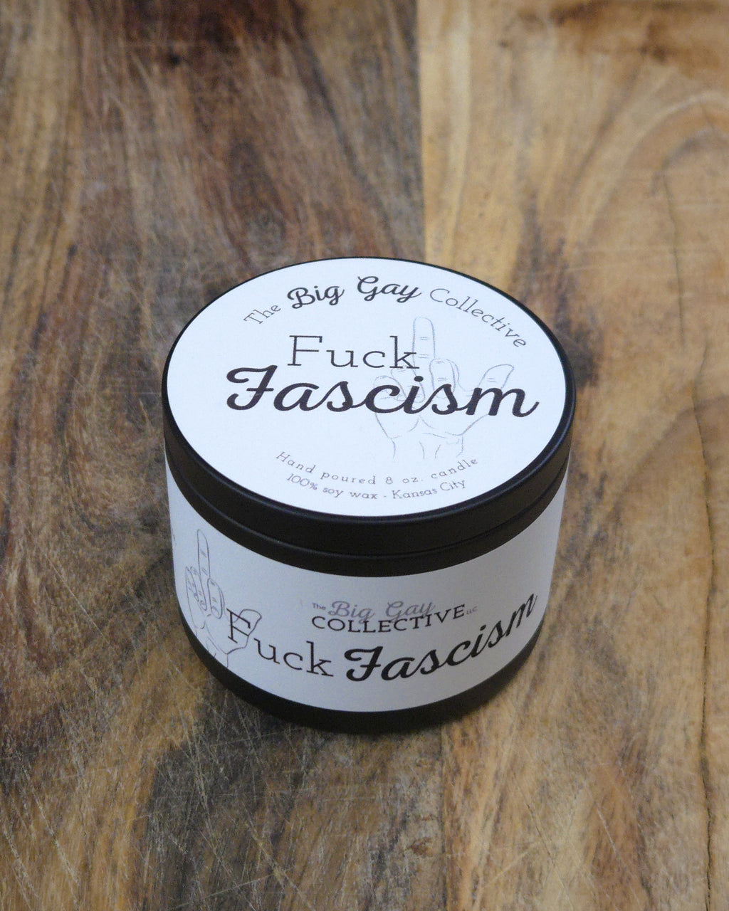 Fuck Fascism Giving Candle