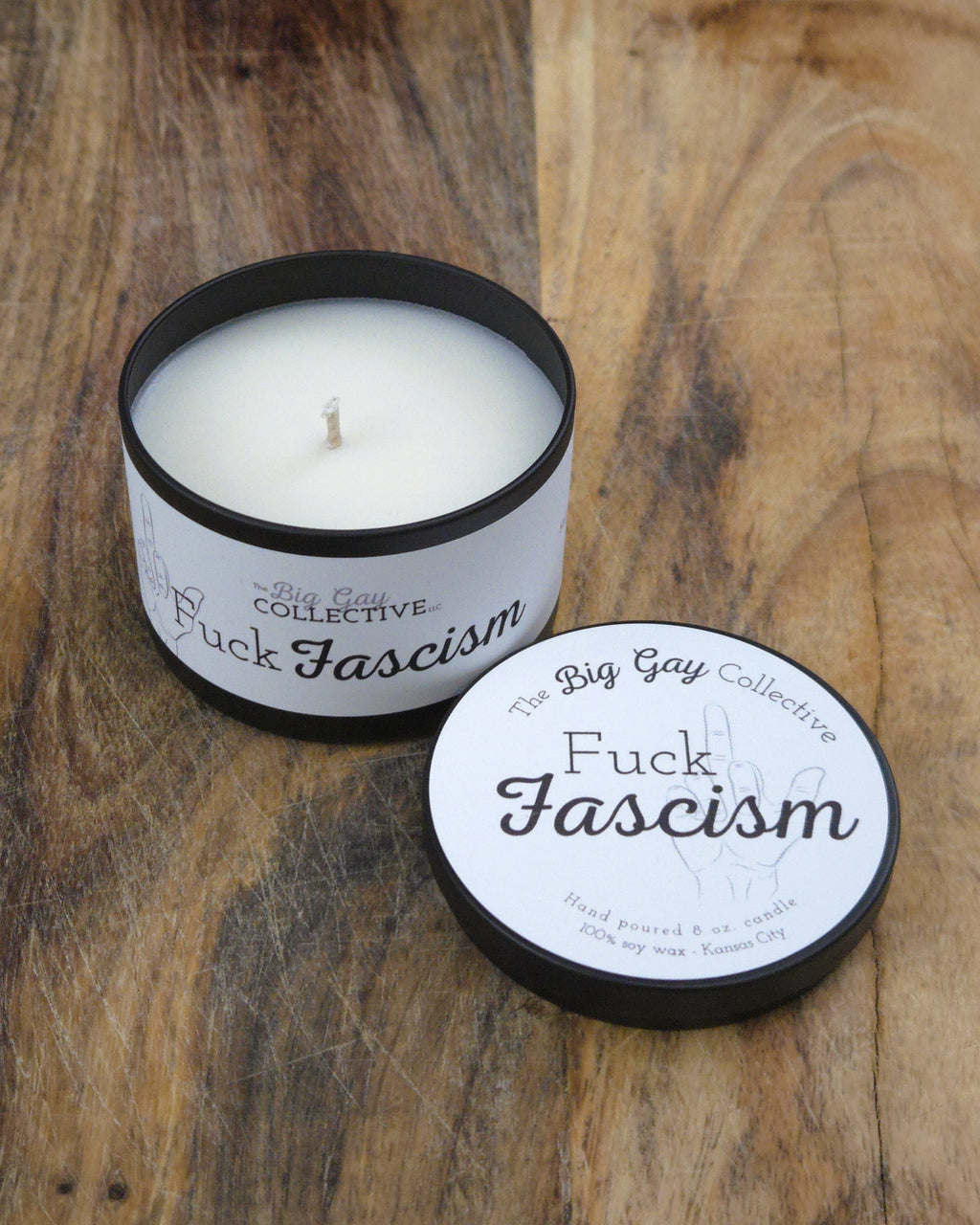 Fuck Fascism Giving Candle
