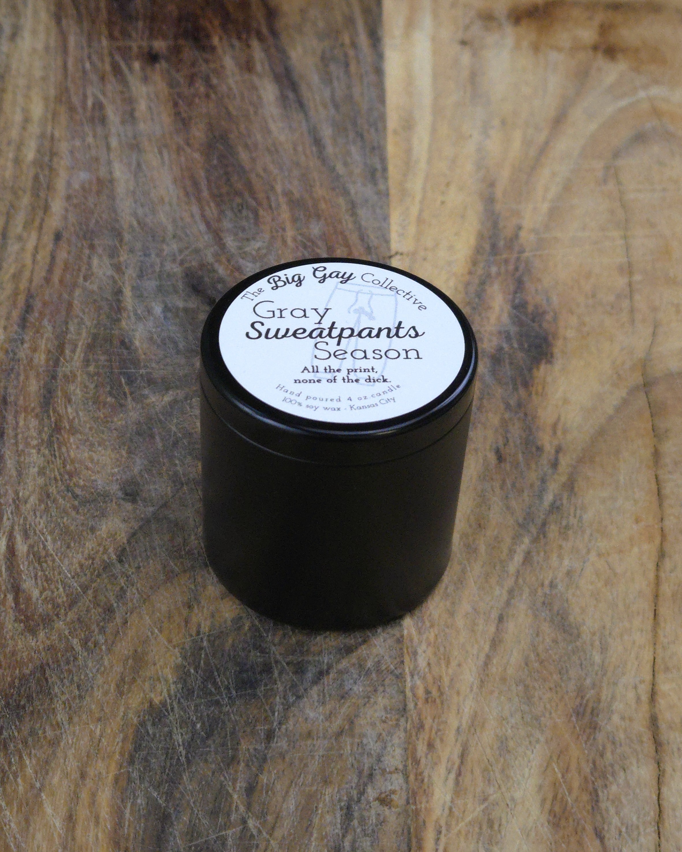 Gray Sweatpants Season Candles