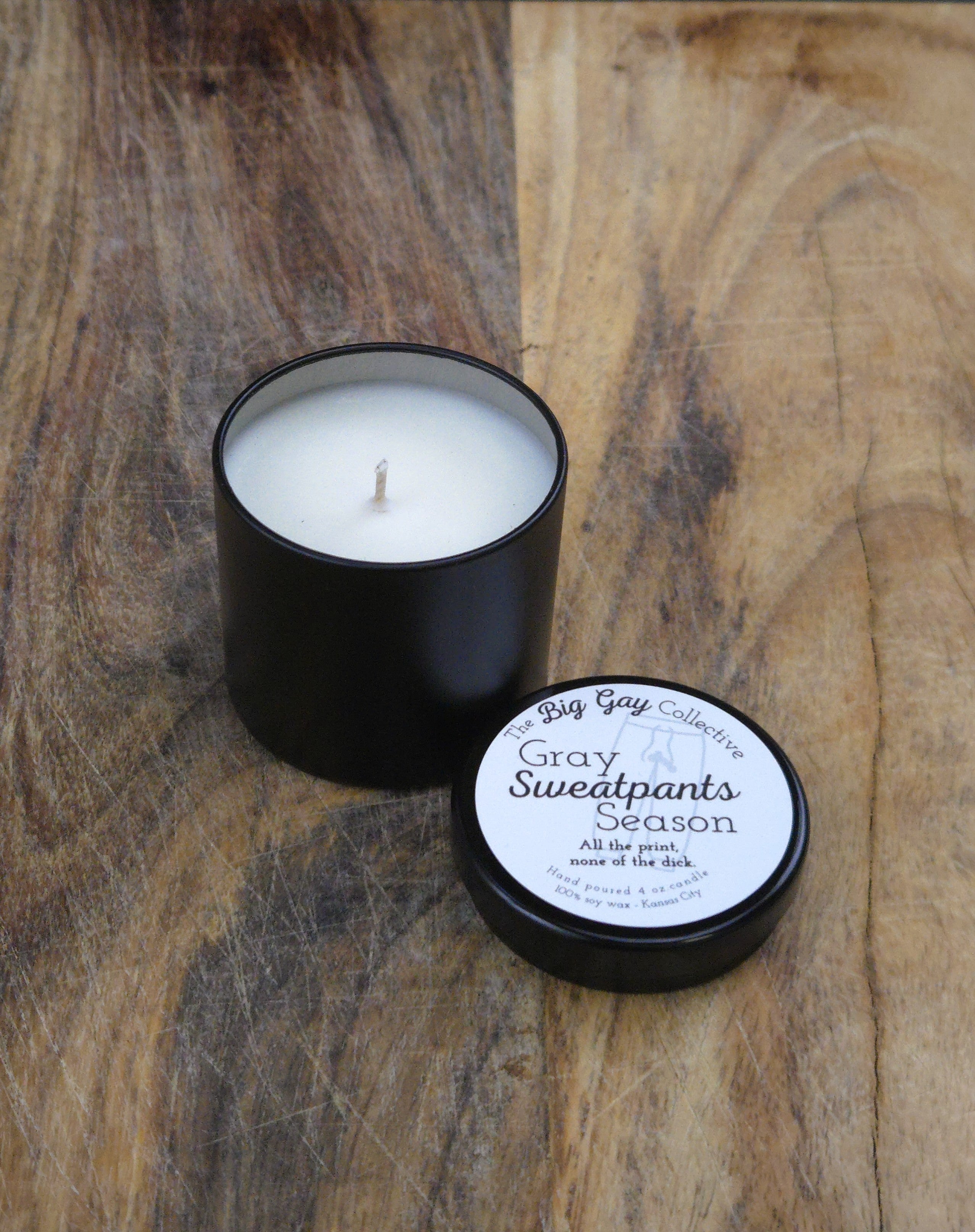 Gray Sweatpants Season Candles